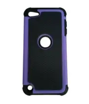 Tough Hard Hybrid Case Cover for iPod Touch 5th 6th 7th Gen Purple Shockproof