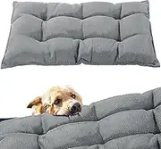 HOMBYS Chew Proof Dog Bed Indestructible and Durable Dog Crate Bed for Aggressive Chewers & Crazy Diggers, Water Resistant Crate Pad Mat Kennel Pad, (Gray, 22"x35")