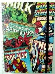 MARVEL COMICS (A5) Superheroes SPIRAL HARDCOVER NOTEBOOK 240 Page Journal Diary