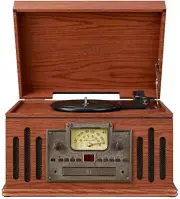 Crosley CR704B-PA Musician 3-Speed Turntable with Radio, CD/Cassette Player