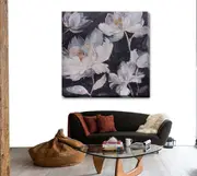 White Wisper Flower Stretched Canvas Print F138