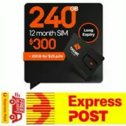 cheapest Boost $300 SIM 1 Year 290G data free EXPRESS POST