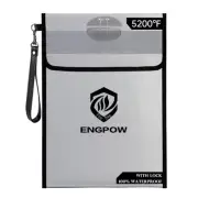 ENGPOW Fireproof Document Bag with Lock (5200?)15â€x 11â€Waterproof and Firepr