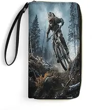 [BFGWK] Large Wallet Novelty Tournament Printing Long Wallet With Zipper Leather Wallet Suitable For Both Men And Women, style, 19.7x10.5cm