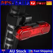 USB Rechargeable LED Bike Light Waterproof Bicycle Rear Tail Light (Red) AU