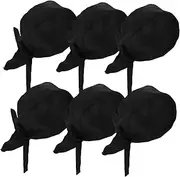 [SAFIGLE] 6pcs Chef Hat and Scarf Set for Adults Chef Hats for Women Men Japanese Kitchen Cooking Cap Headwrap Black