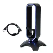 RGB Headset Stand for PS5/Xbox/PC USB Hub Mouse Bungee Combo - Durable ABS Desk Organiser 8 Light Modes - Gift for Gamers AU Stock