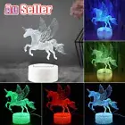 3D LED Illusion Touch Night Visual Change Unicorn Light Lamp Desk Home Decor