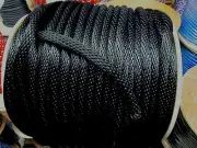 ANCHOR ROPE,DOCK LINE 5/16" X 100' 12 strand BLACK MFP MADE IN USA