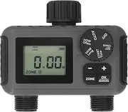 Sprinkler Timer 2 Zone, Water Timer for Garden Hose, Digital Automatic Irrigation Water Faucet Timer Outdoor Watering Controller Rain Delay for Lawn Yard Drip Irrigation System