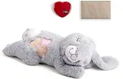 PetPrime Dog Heart Beat Puppy Plush Rabbit Toy - with Warmer Bag Pet Soft Anxiety Puppy Relief Toy Heartbeat Stuffed Animal Sleeping Buddy Anxiety Dog Toy (Grey Rabbit)