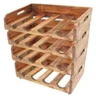 vidaXL Wine Racks 4 pcs for 16 Bottles Solid Mahogany Wood HEE