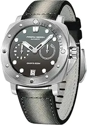 [PAGRNE DESIGN] Pagani Design Men's Automatic Mechanical Watch Sports Diving Waterproof Nylon Band Men's Watch Automatic Calendar Sapphire Glass Watch