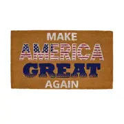 Patriotic Welcome Doormats Make America Great Again Natural Coco Coir Mats with