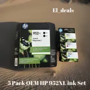 5 pack HP 952XL Black Color Cyan Magenta Yellow Ink Cartridge 952 XL 2022 - 2023