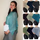 Maternity Small Poncho Popcorn Fish Net Crochet Cover Up One Size