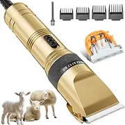 Electric Sheep Shearing Clippers, 36V Sheep Shears with 0.8~2mm 5-Speed Blade Spacing Adjustable, 3-12mm 4 Removable Comb, 35 Tooth Blade, Dog Grooming Clippers for Sheep Goat Pet