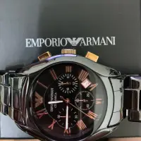 在飛比找蝦皮購物優惠-EMPORIO ARMANI 玫瑰金陶瓷錶 AR1410