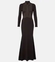 [Tom Ford] Tom Ford Turtleneck knitted wool-blend dress UK 12 brown