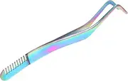 OATIPHO Stainless Steel Eyelash Tweezer Applicator with Comb Lash Extension Tool for Precision Application Durable Eyelash Tweezer for False Eyelash Makeup