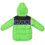 The Incredible Hulk Muscles Puffy Kid's Jacket Green Size 7-8