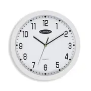 Carven 30cm Round White Wall Clock Silent Analogue 300mm for Home/Office/Decor