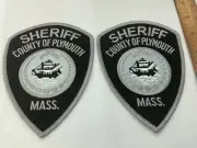 Sheriff’s Dept.County Of Plymouth Massachusetts collectable patch set size new