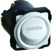 Legrand EXCEL LIFE ROCKER SWITCH MECHANISM 16A Engraved "GARDEN", White