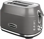 [Rangemaster] RMCL2S201GY Classic Grey 1kW 2 Slice Toaster with Defrost, Cancel & Reheat Functions, Removable Crumb Tray & 6 Power Levels with 2 Year Guarantee
