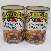 Tomatoes Okra Corn Margaret Holmes 14.5 Oz 2 Cans EXP 07/27
