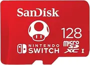 Sandisk and Nintendo Cobranded MicroSDXC, SQXAO, 128GB, U3, C10, UHS-1, 100MB/s R, 90MB/s W, 4x6 Lifetime Limited, Red (SDSQXAO-128G-GN)