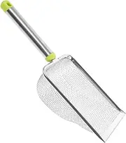 EXAOMBLE Stainless Steel Cat Litter Scoop Durable Sifter for Easy Cleaning of Cat Feces Fine Mesh Design for Reptile Waste Lightweight and Strong Construction