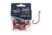 Jarvis Walker Red Chemically Sharpened Suicide Fishing Hook 25 Pack - Choose Size