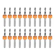 20pcs Micro PCB Drill Bits 2.6mm Tungsten Steel for CNC Engraving