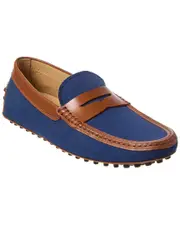 TODs Gommino Canvas & Leather Loafer