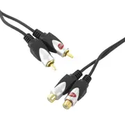 1.5m ISIX 2RCA Stereo Audio Extension Cable Lead Plug to Socket IHT1521