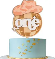 Cowgirl One Cake Topper - Rodeo Theme Decor?Wooden Farm Birthday Toppers?Western