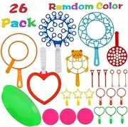 Kisangel 26Pcs Blowing Bubble Tools Bubble Maker for Outdoor Fun Safe and Bubble Wands for Spring and Summer Playtime Activities
