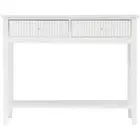Console Table Fluted 2 Drawers Hallway Entryway White