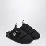 [Moncler] Black Nylon Mule Mon Pocket 37 IT Black