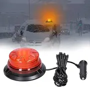 Labymos LED Strobe Light Car Warning Safety Flashing Beacon Lights 12-24V Waterproof with 8 Lighting Modes Base for Truck Tractor Forklift Construction Vehicle