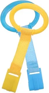 HAMPPLIES 4Pcs Cot Pull Rings for Walking Exercise Crib Hanging Rings Lightweight Portable Bed Assist Tools Bright Colors for Confidence Building