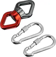 Kisangel 2Pcs Safe Climbing Rotational Device with for Swings Hammocks and Aerial Yoga Swivel Hook Heavy Duty Maximum Load Anodized Finish Versatile Use