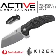 Kizer Ki3488A4 C01c Mini Sheepdog Carbon Fiber Folding Knife - Black