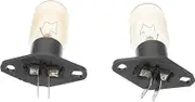 Cabilock 2pcs Heat Resistant Microwave Fridge Light Bulbs Replacement Lamp for Refrigerators Ovens Flicker Bayonet Bulbs