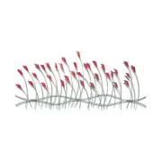 PETERSON ARTWARES Handmade Metal Spring Flowers Wall Mountable Original Artwork