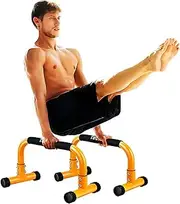 Teclor Push Up Bar, Parallettes Bars For L-sit & Dip, Heavy-Duty No Wobbling Parallel Bars Stand For Handstands, Full Planche, Calisthenics, 9.5in High Workout Stands for Home Fitness Training