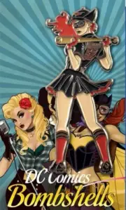 DC Bombshells Style Batwoman Standing With A Bat Figure Metal Enamel Pin UNUSED