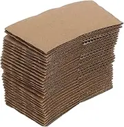 Healvian 100pcs Insulation Paper Sleeve Coffee Cup Sleeves Nspressso Kraft Paper Cup Sleeves Espresso Concentrated Coffee Cup Holder Cardboard Cup Sleeve Anti-Scald Cup Sleeve Cup Protector