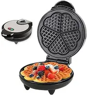 Waffle Maker, Portable Heart Waffle Maker,1200W Non-Stick Heart Waffler Griddle with Indicator Light and Deep Fill Cooking Plates,Ideal for Children's Birthdays, Easter and Christmas